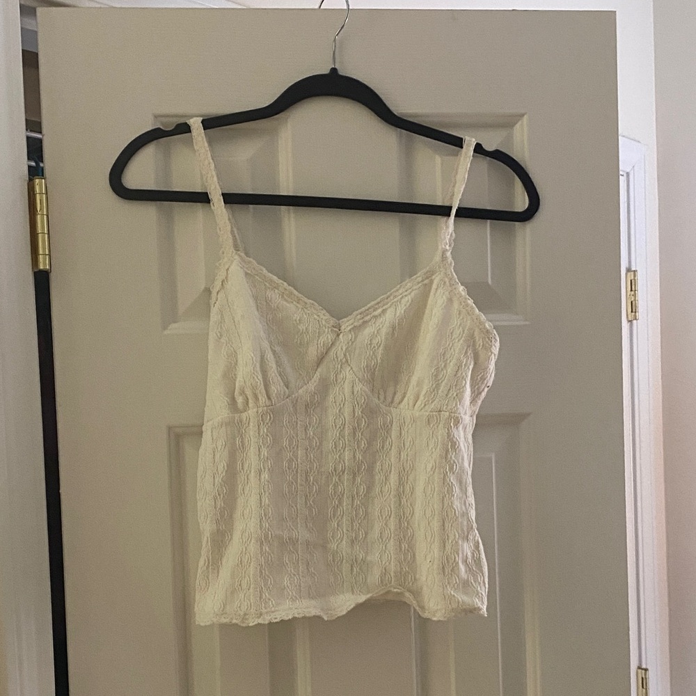 No Boundaries Cream Lace Crop Top